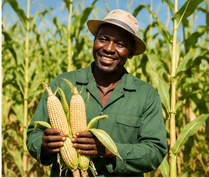 Kenyan maize farmer