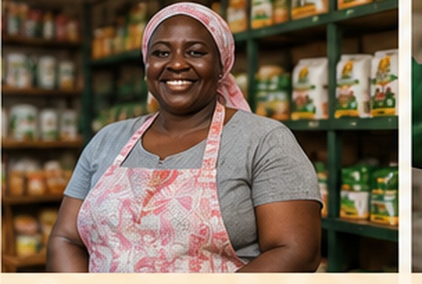 Kenyan woman in a food retail setting